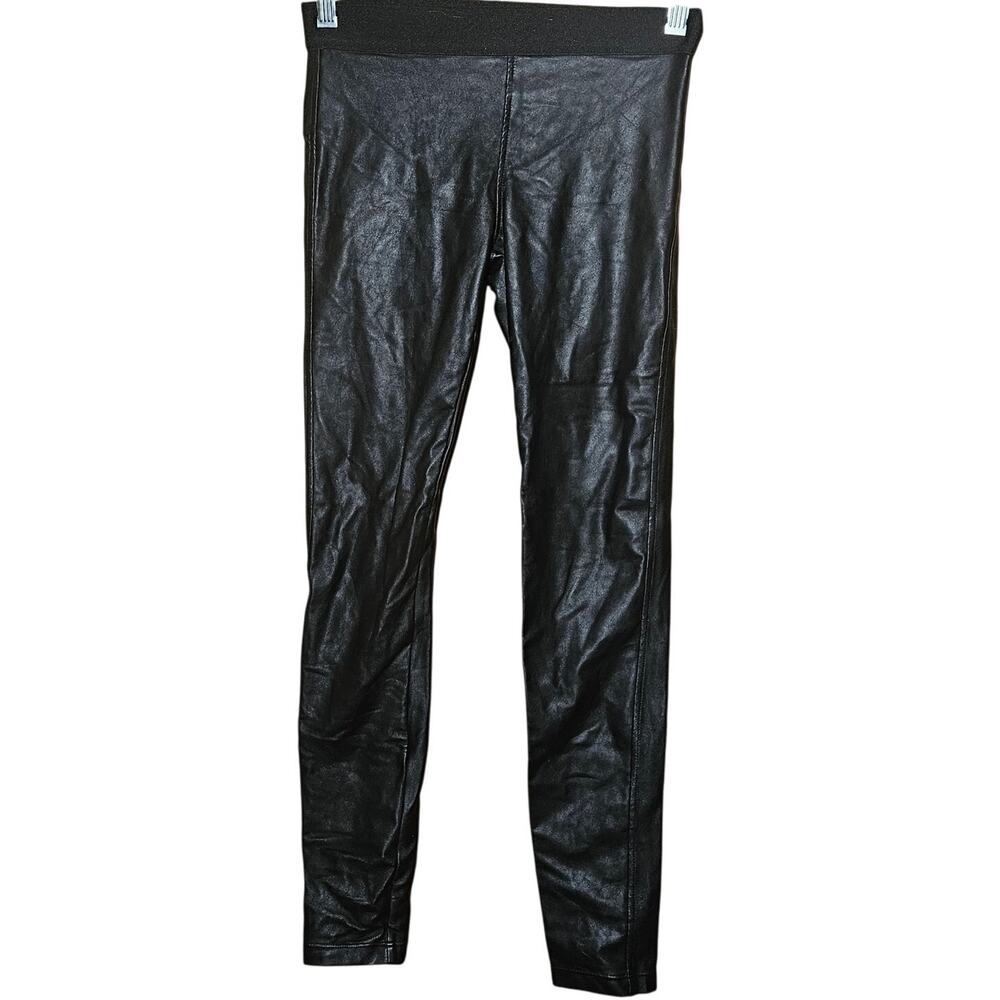 Black Vegan Faux Leather Leggings Size XS